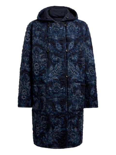 Etro paisley quilted hooded coat