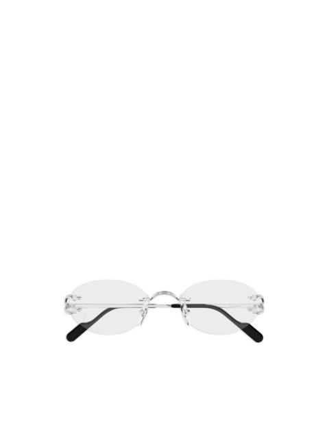 Cartier rimless oval-frame glasses