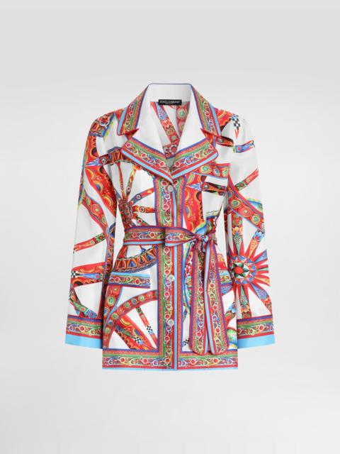 Dolce & Gabbana Carretto-print silk twill vanity shirt