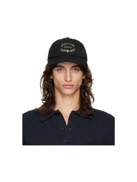 Burberry Black Thistle Logo Cap