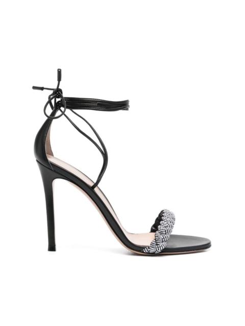 crystal-embellished 110 heeled sandals