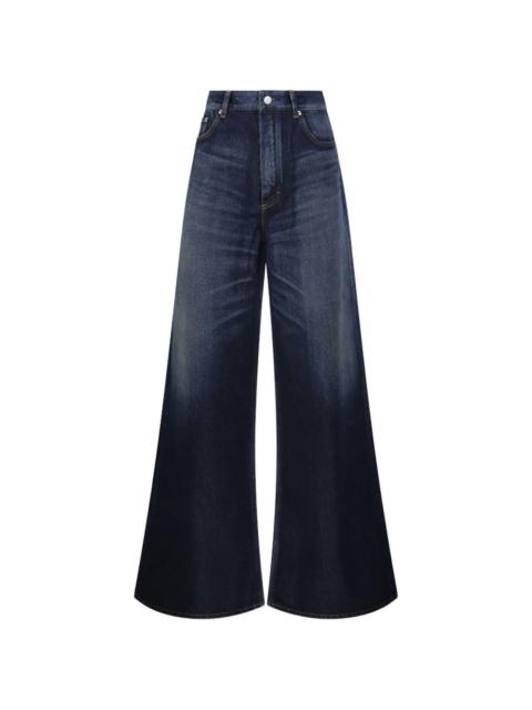 Alaïa high-waisted wide-leg jeans