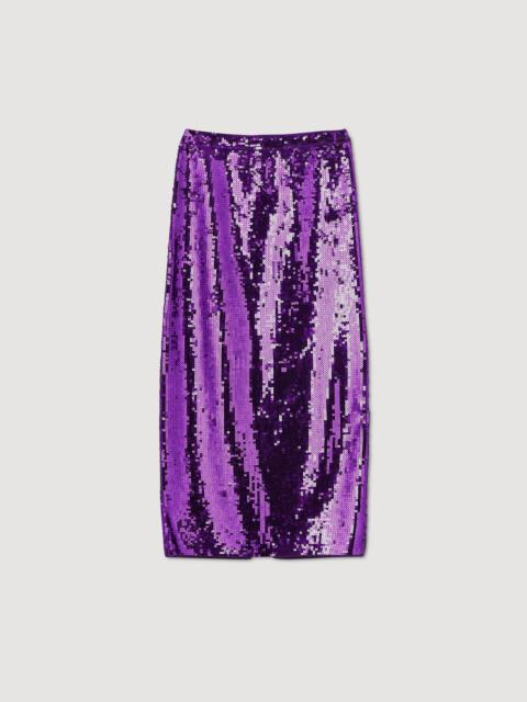 Sandro SEQUIN MIDI SKIRT