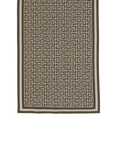 Balmain Wool scarf with monogram