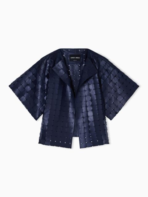 GIORGIO ARMANI ASV CARVED NAPPA LAMBSKIN JACKET