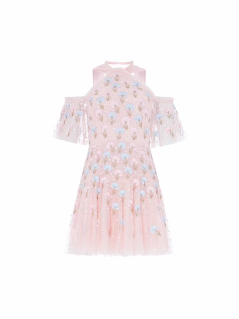 Needle & Thread Dandelion Ditsy Halter-Neck Micro Mini Dress