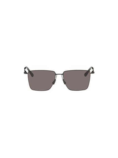 Black Ultrathin Rectangular Sunglasses