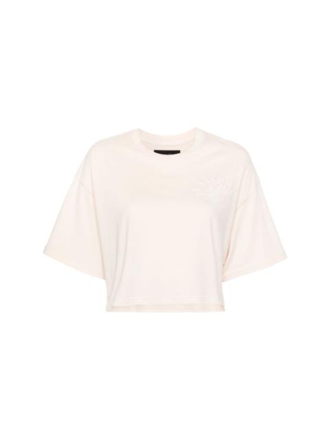 AMIRI logo-embroidered cropped T-shirt