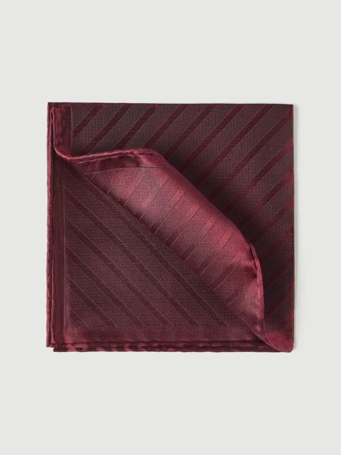 Brunello Cucinelli Regimental stripe silk pocket square