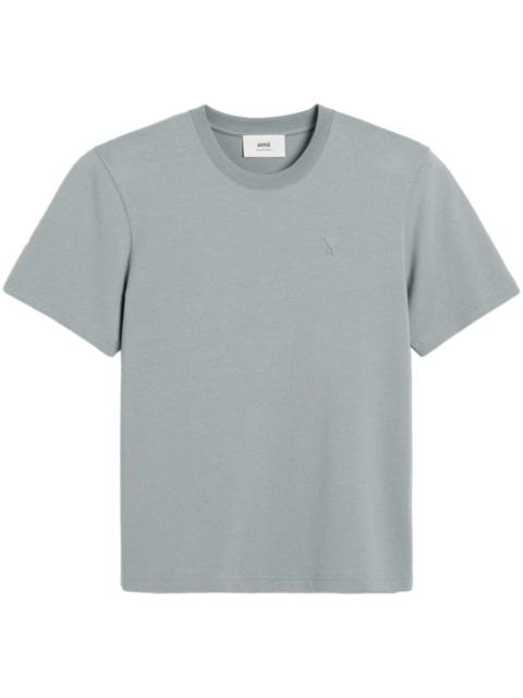 AMI Paris logo-debossed organic-cotton T-shirt