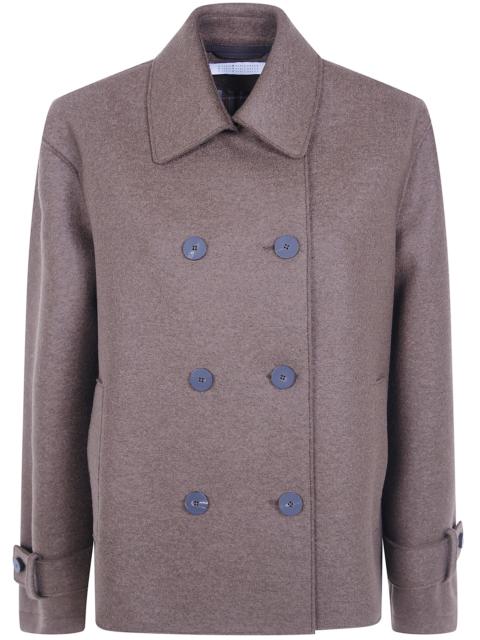 Harris Wharf London Coat Oversized Short "Teddy Brown"