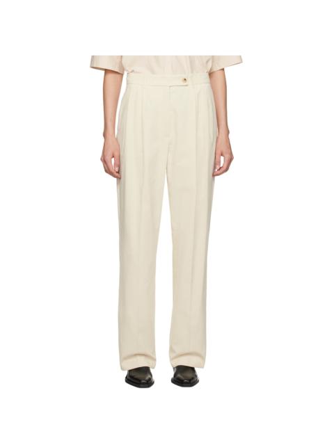LE17SEPTEMBRE Off-White Pleated Trousers