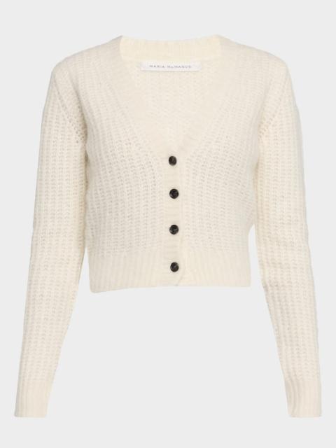 MARIA McMANUS Cropped Wool-Blend Cardigan