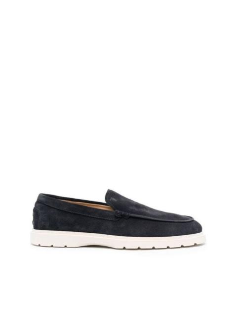 Tod's Blue suede loafers
