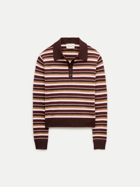 J.CREW Cashmere sweater-polo in stripe