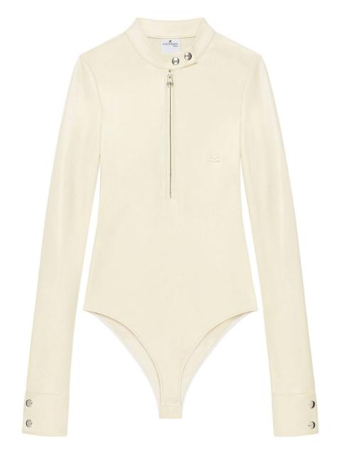 courrèges zip-front long-sleeve bodysuit
