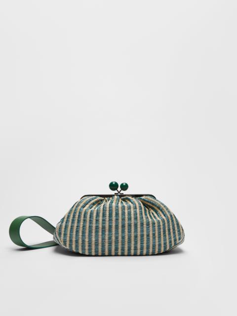 Max Mara CAPUA Striped raffia Pasticcino Bag