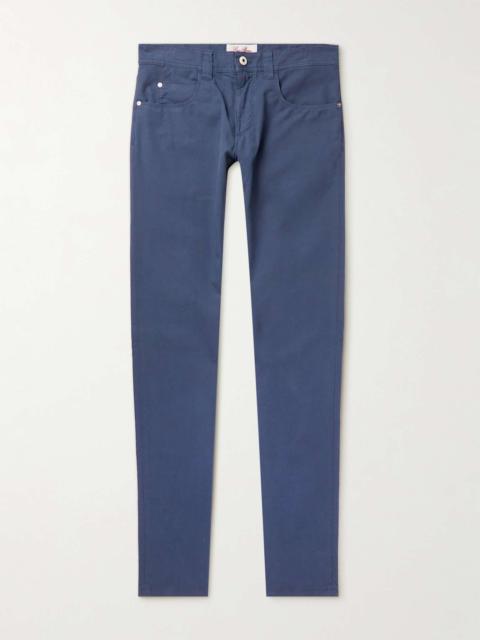 Loro Piana Slim-Fit Garment-Dyed Cotton-Blend Trousers
