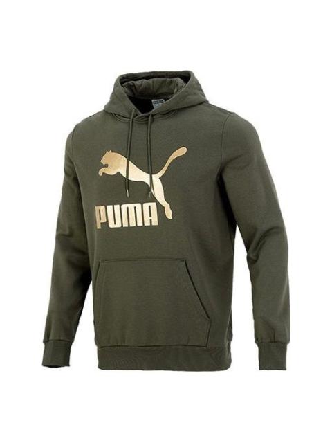 PUMA PUMA Classics Bronzing Logo Printing Sports Olive Green 531370-44