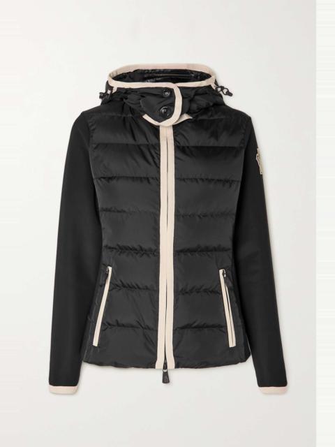Moncler Grenoble Hooded paneled twill and quilted stretch-shell down jacket