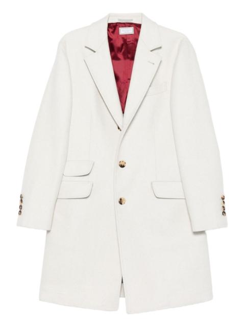 Brunello Cucinelli gold-button patch-pocket coat