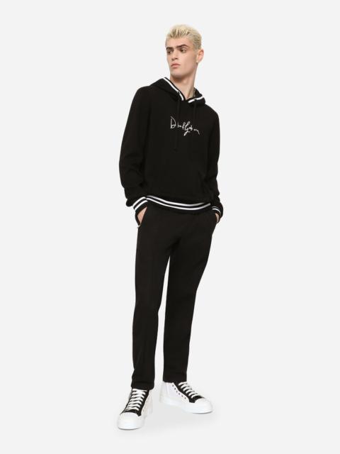 Dolce & Gabbana Wool hoodie with embroidery