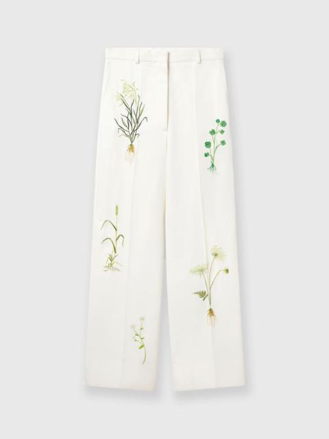 Stella McCartney Low-Rise Floral Straight-Leg Pants