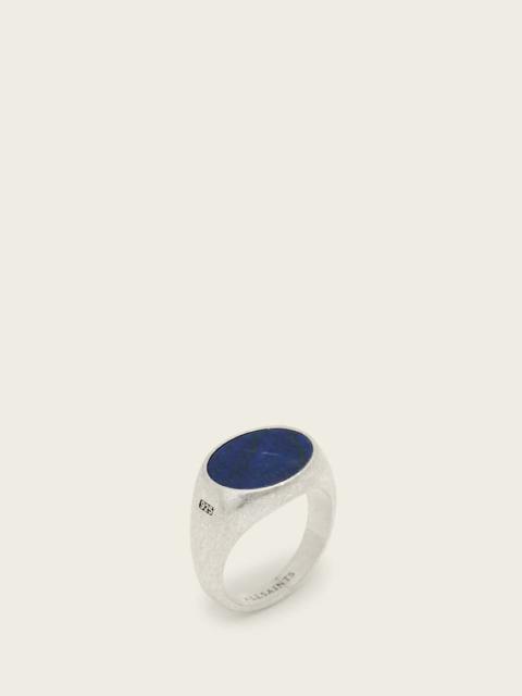 ALLSAINTS OWEN INKY BLUE STONE STERLING SILVER RING