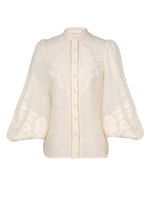 Zimmermann OTTIE EMBROIDERED BLOUSE