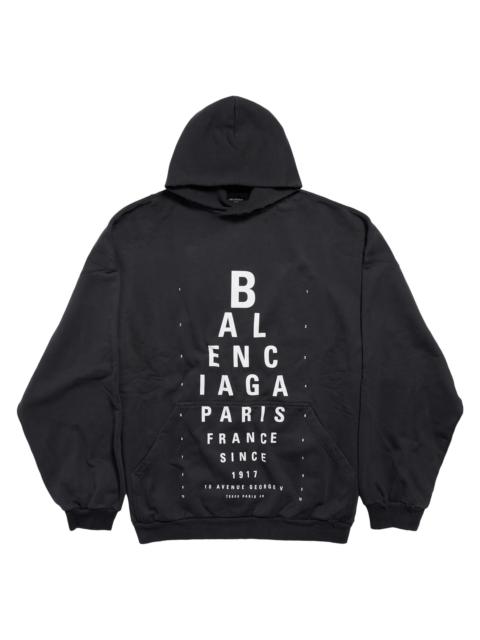 BALENCIAGA Women's Optical Large Fit Hoodie - Black