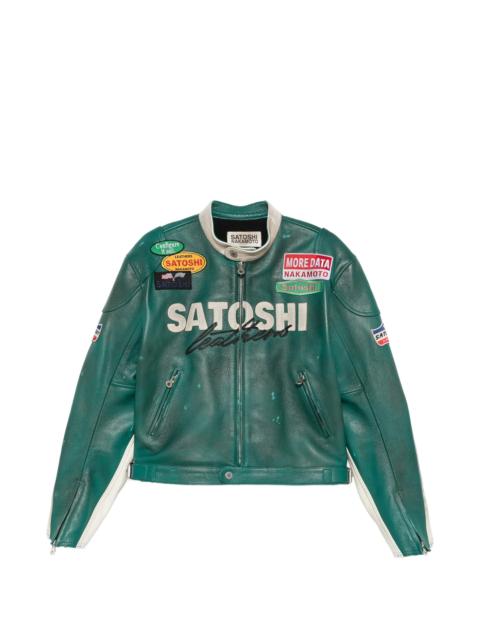 SATOSHI NAKAMOTO Satoshi Nakamoto Patch-detail Leather Jacket