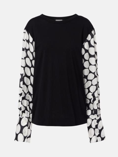 Dries Van Noten Polka-dot cotton-blend top