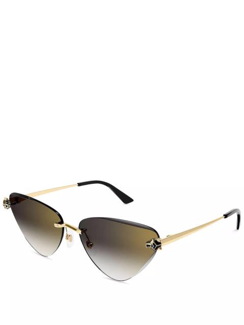 Cartier Panthere Classic Cat Eye Sunglasses, 62mm