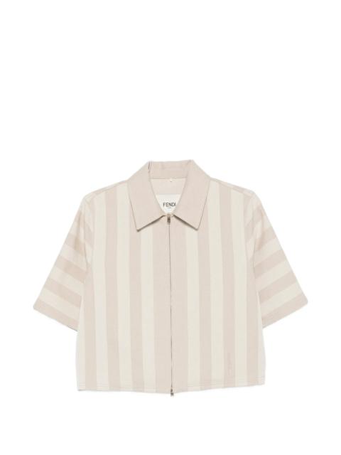 FENDI Fendi Striped Short-sleeve Jacket