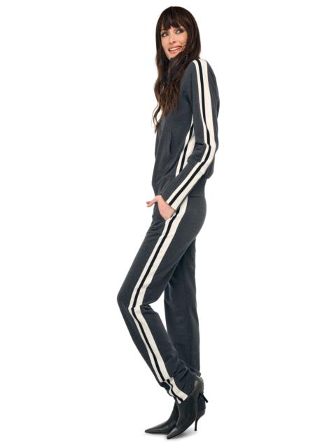 NORMA KAMALI SIDE STRIPE FLAT FRONT PANT