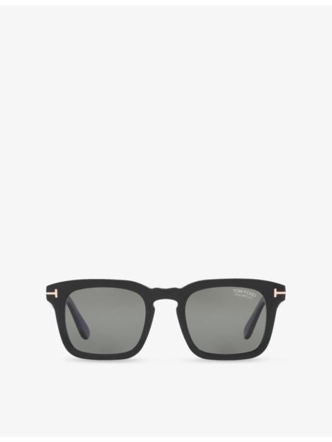 TOM FORD Sun Dax FT0751 Square-Frame Acetate Sunglasses