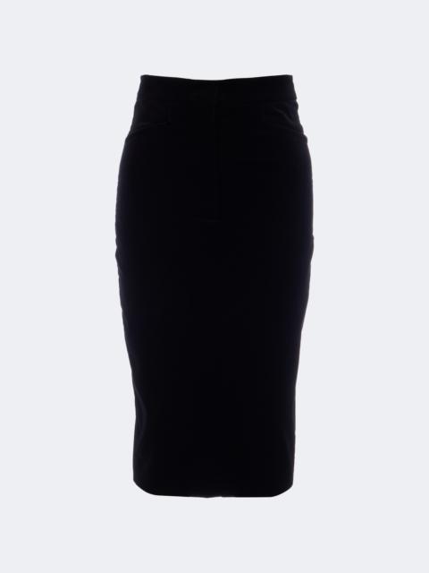 Max Mara Elegante cotton velvet pencil skirt