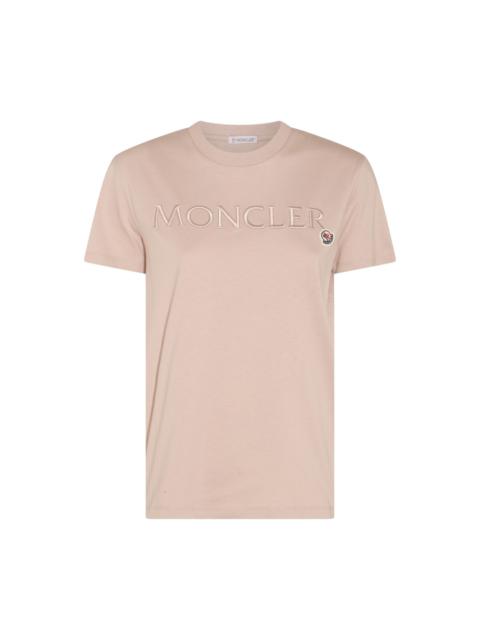 Moncler light pink cotton t-shirt