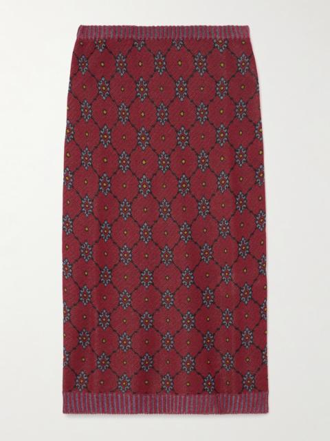 Etro Jacquard-knit Midi Skirt