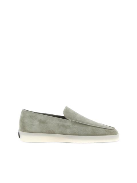 Fear of God suede logo-patch loafers