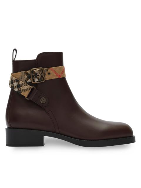 Burberry Women's Huntley Leather Ankle Boots - Treacle Brown