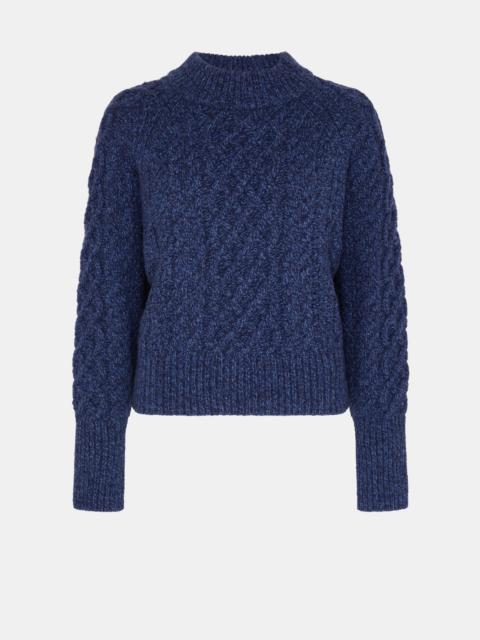 EMILIA WICKSTEAD Emory Knit In Blue Mouline Melange