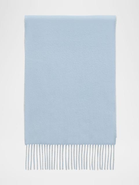 Burberry Men's Cashmere Double-Face EKD Embroidered Scarf