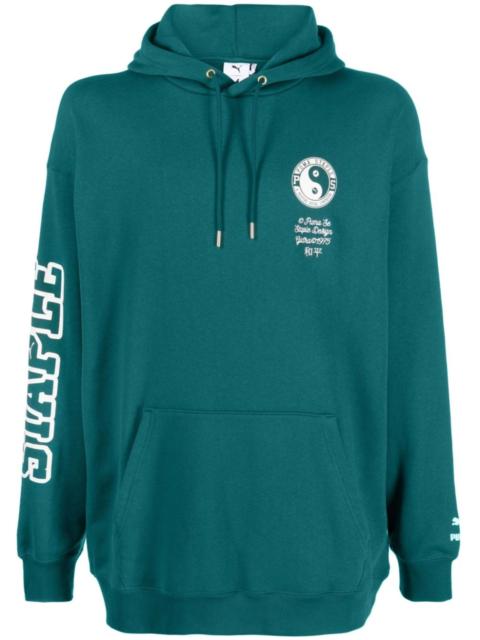 PUMA logo-print cotton hoodie