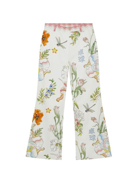 CASABLANCA Denim Ping Pong Fleurie Jour Trousers