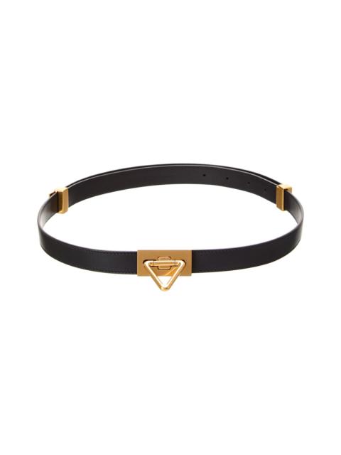 Bottega Veneta Bottega Veneta Triangle Buckle Leather Belt