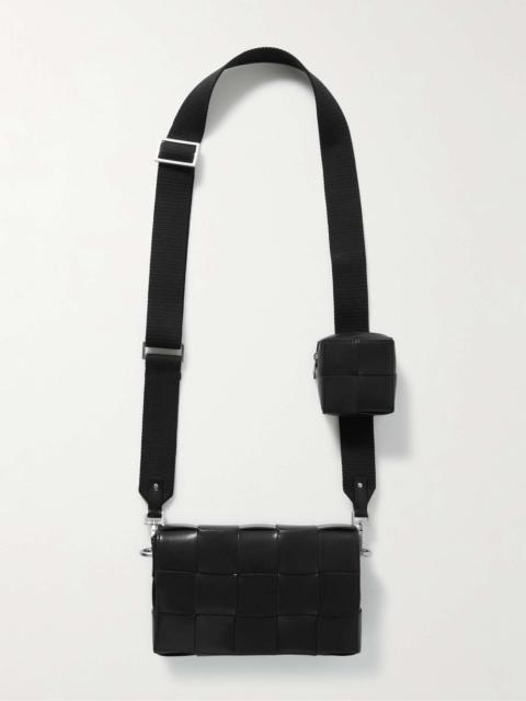 Bottega Veneta Cassette Intrecciato Leather Messenger Bag