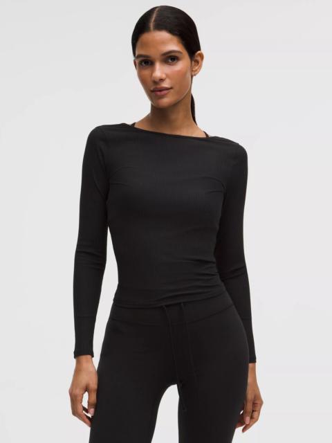 lululemon Ribbed Scoop-Back Yoga Long-Sleeve Shirt