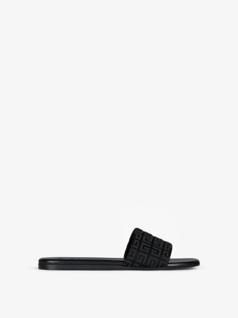 Givenchy 4G FLAT MULES IN EMBROIDERED CANVAS