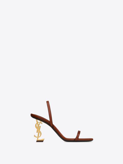 SAINT LAURENT opyum slingback sandals in vegetable-tanned leather